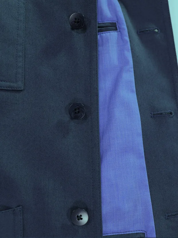 Hollington Lyon veste coton stretch bleu marine