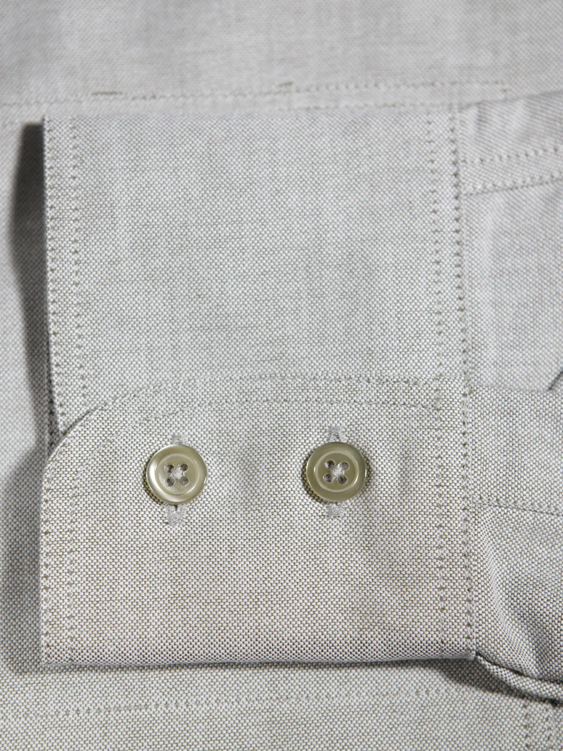 Hollington chemise col mao oxford lichen XS 100% coton