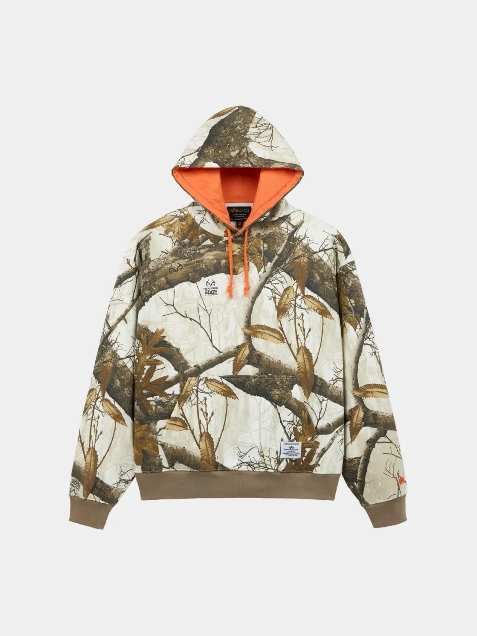 Alpha Industries Essential hoodie camo neige coton