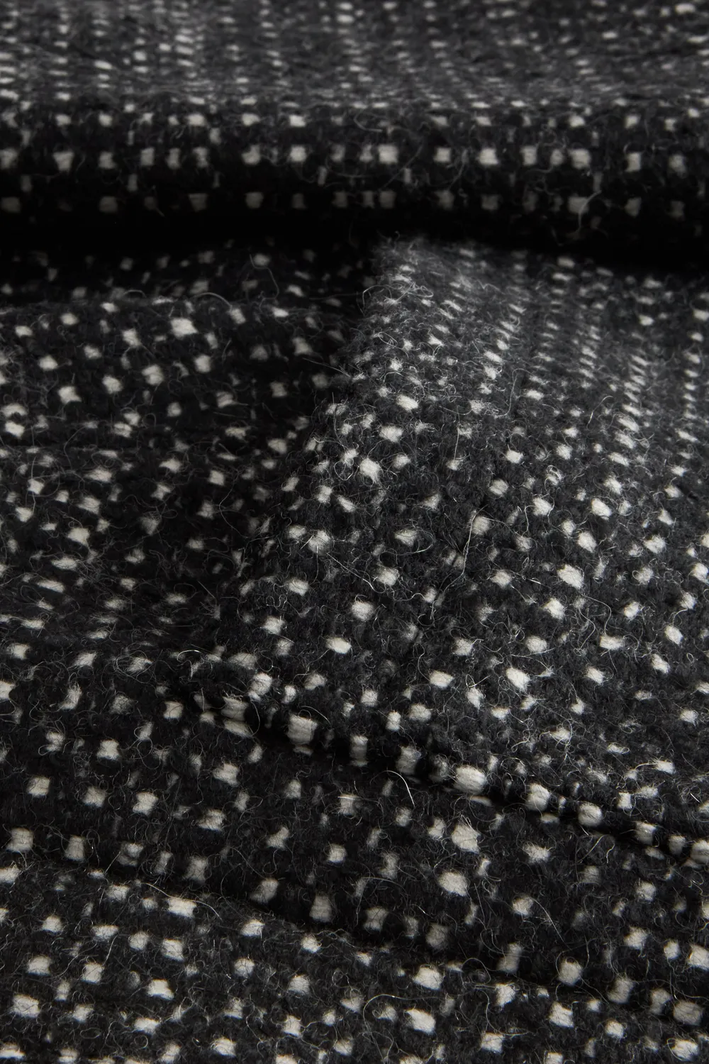 Hollington manteau long Lund laine mohair noir