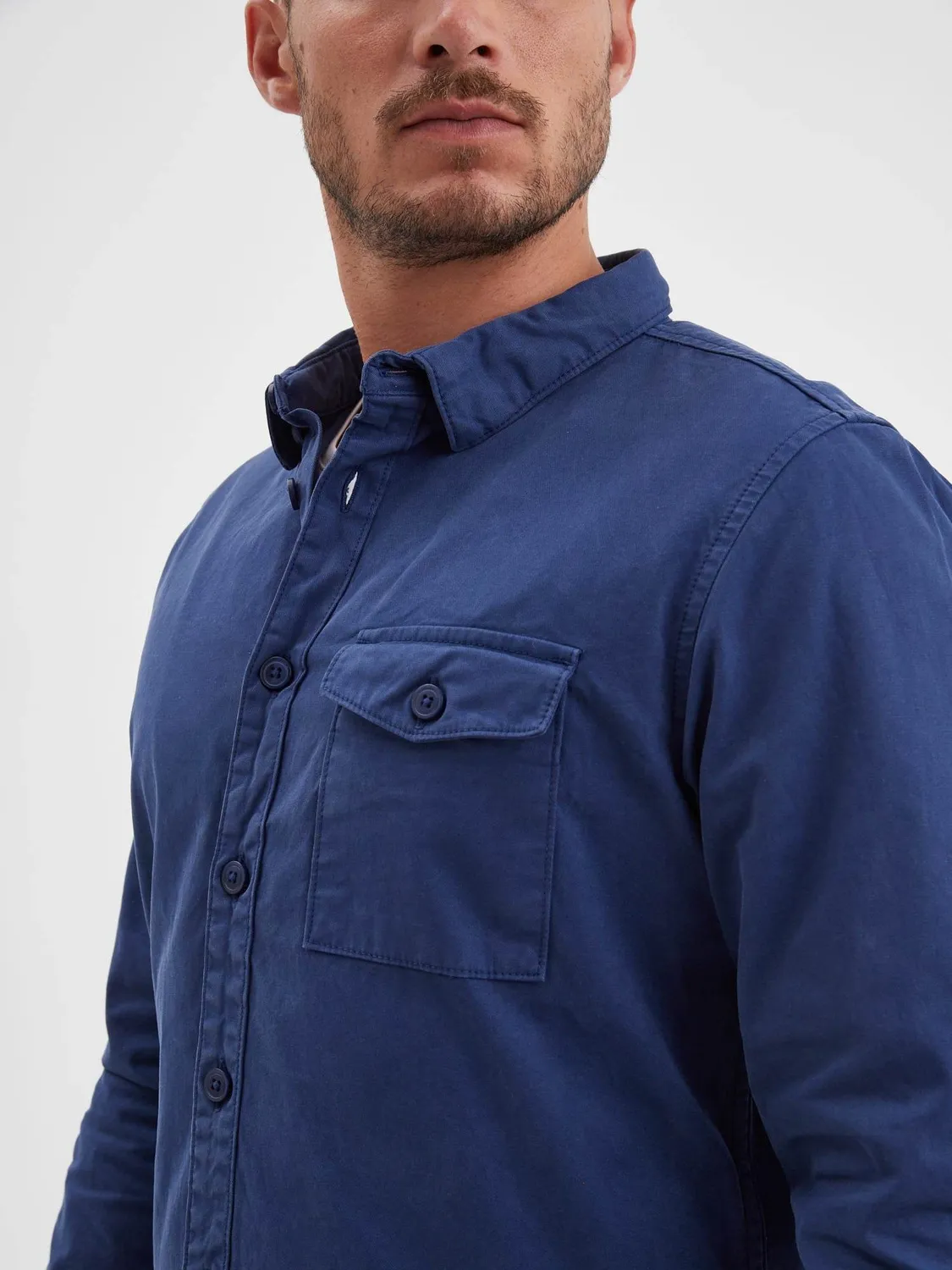Daytona Vassar chemise workwear bleu de chine coton épais