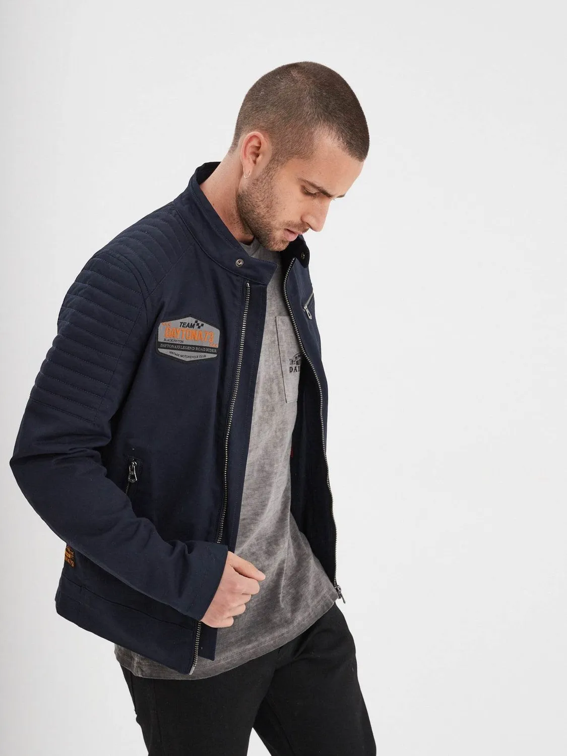 Daytona Bowen veste racing navy coton stretch