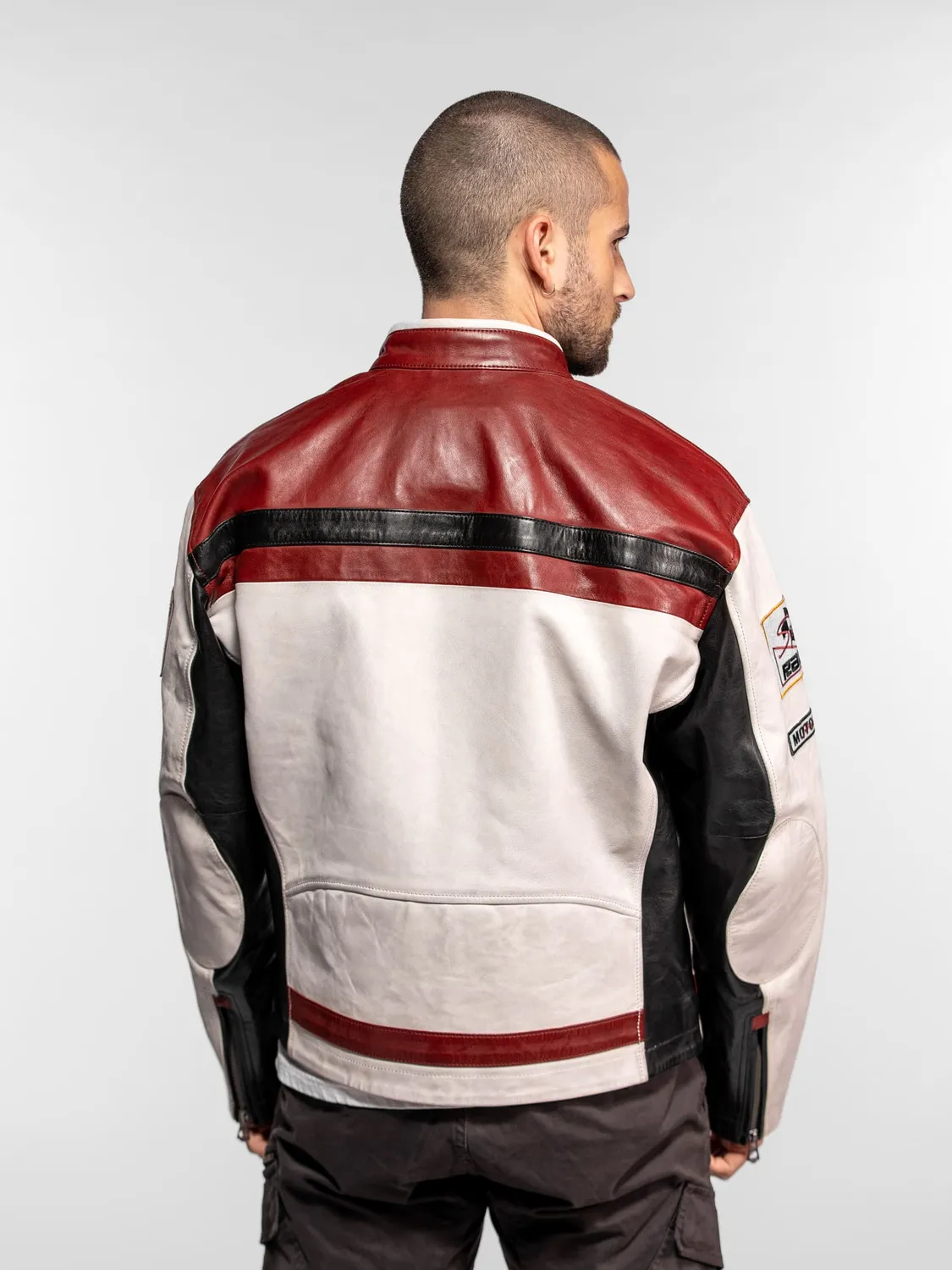 DAYTONA Sanilac Blouson racing cuir oversize vert