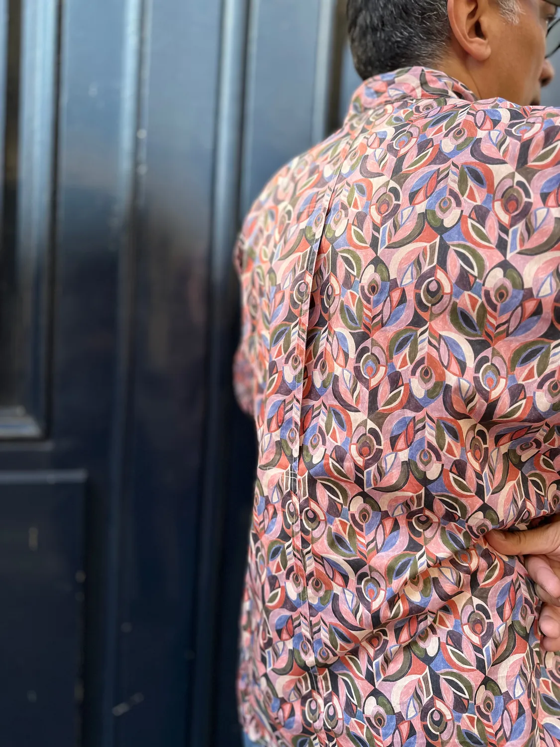 Hollington chemise coton Liberty rose col mao XXL