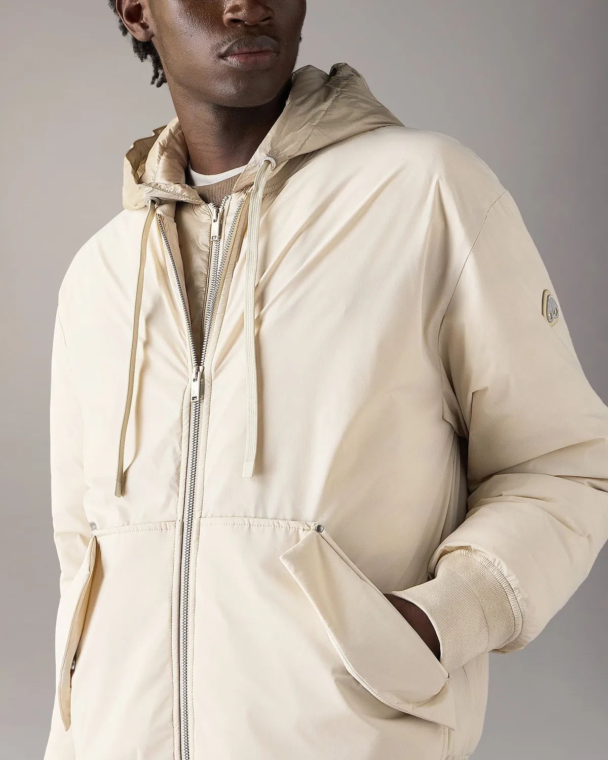 Moose Knuckles Brixton Down Bomber blouson alabaster