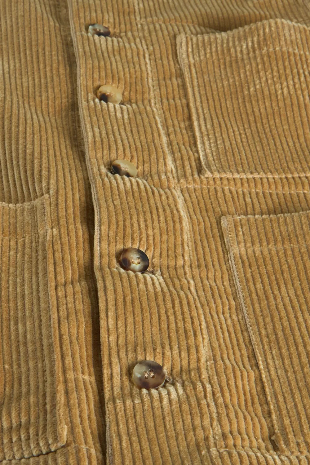 Hollington gilet poches plaquées velours sable 44-60