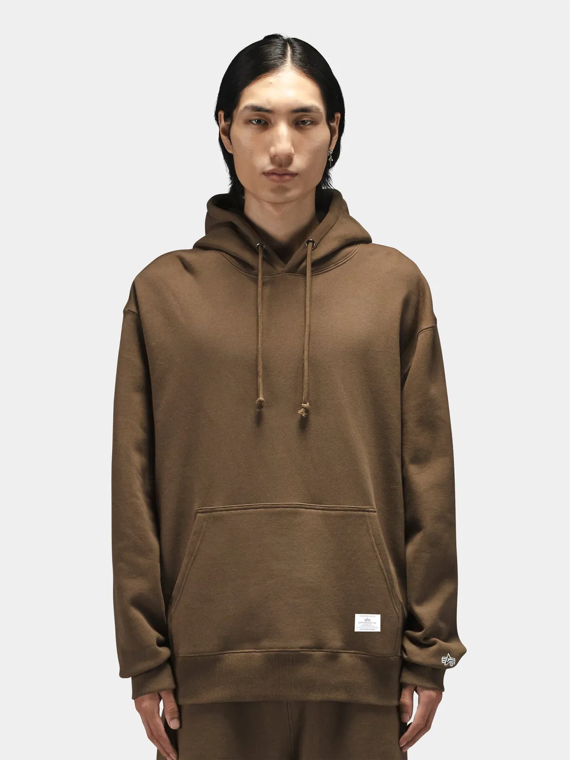 Alpha Industries Essential hoodie espresso coton
