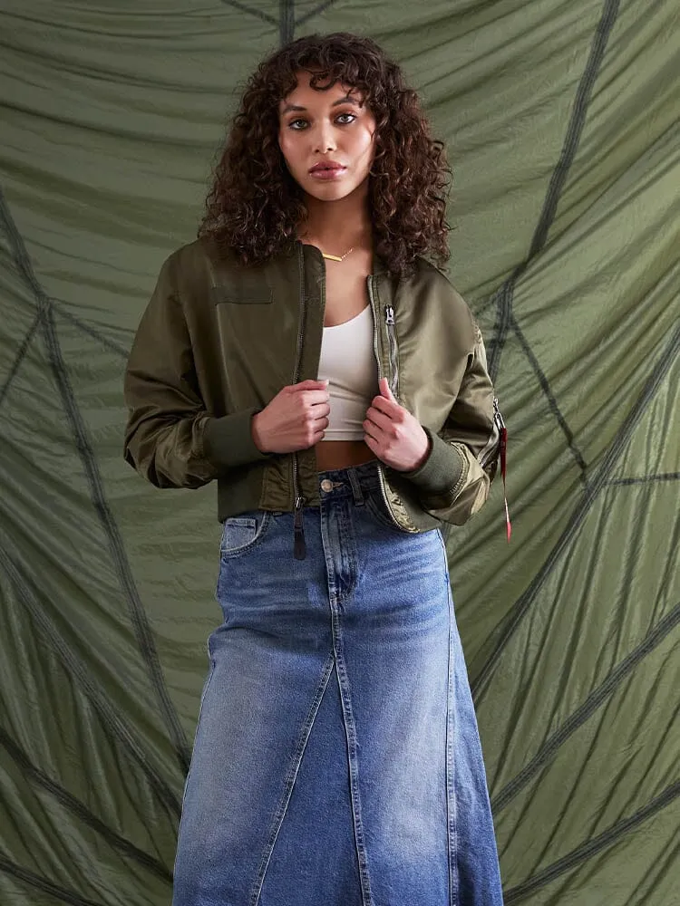 Alpha Industries L-2B Cropped Gen II bomber femme OG-107 Green léger