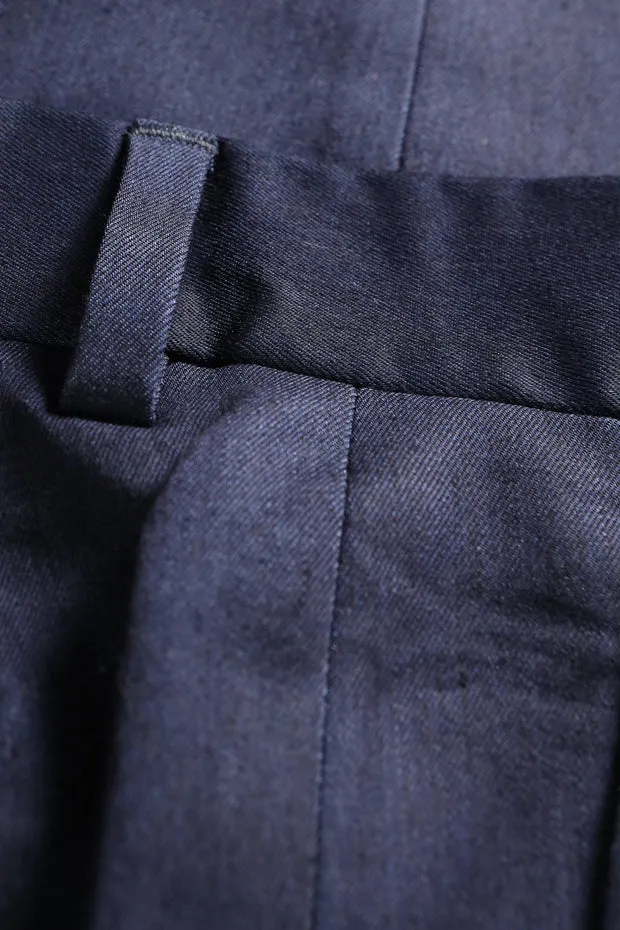 Hollington Jules pantalon large denim japonais bleu nuit