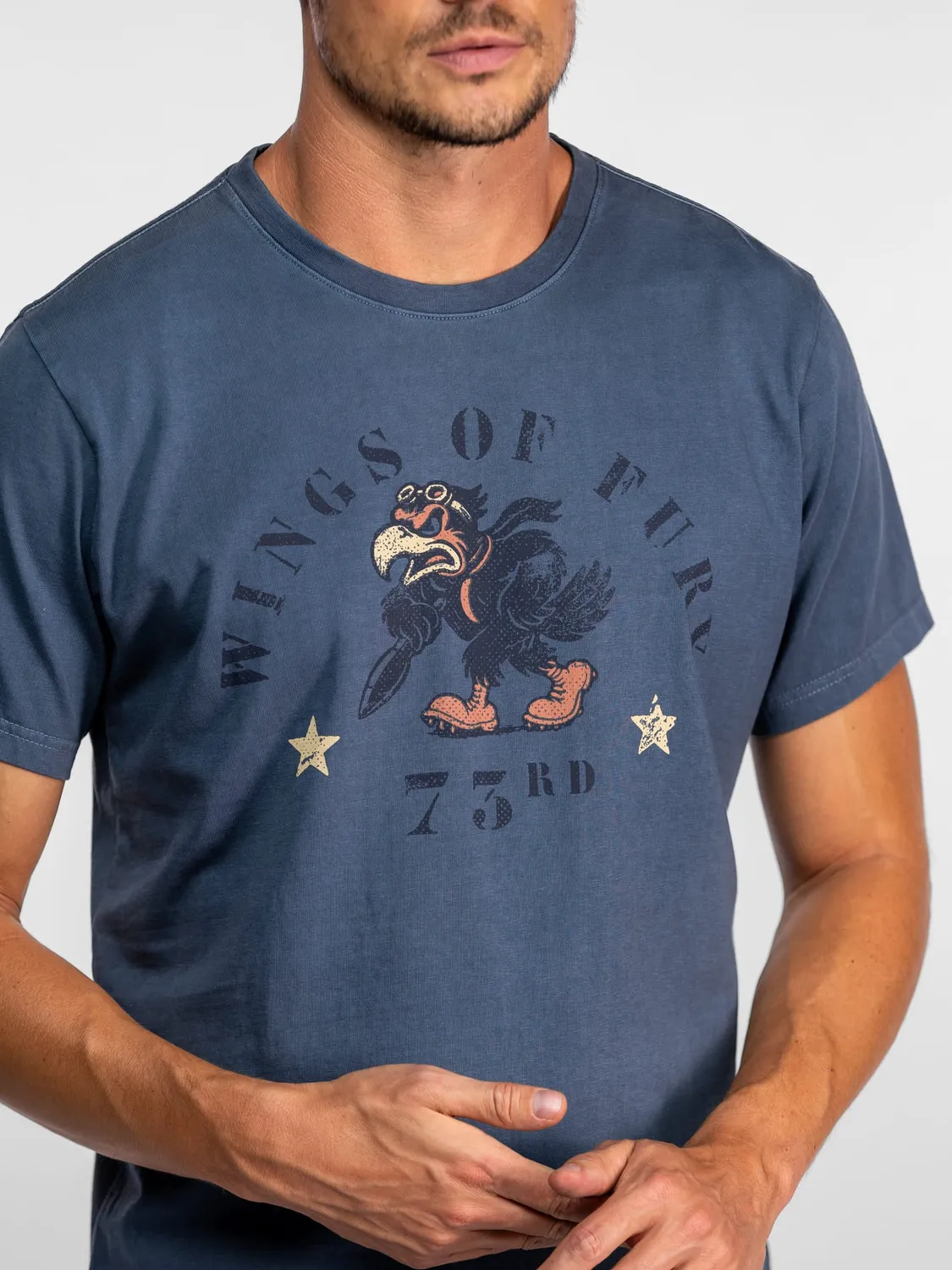 Daytona Gaylord t-shirt homme Irish Cream coton stone wash