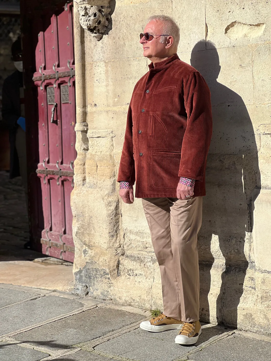 Hollington Architecte veste velours laine châtaigne