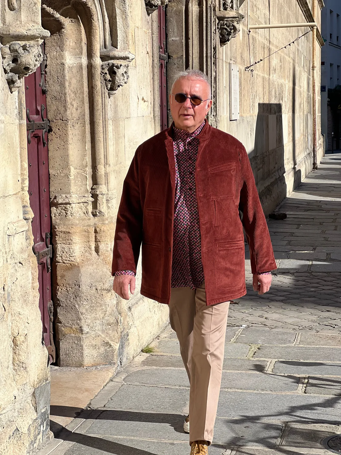 Hollington Architecte veste velours laine châtaigne
