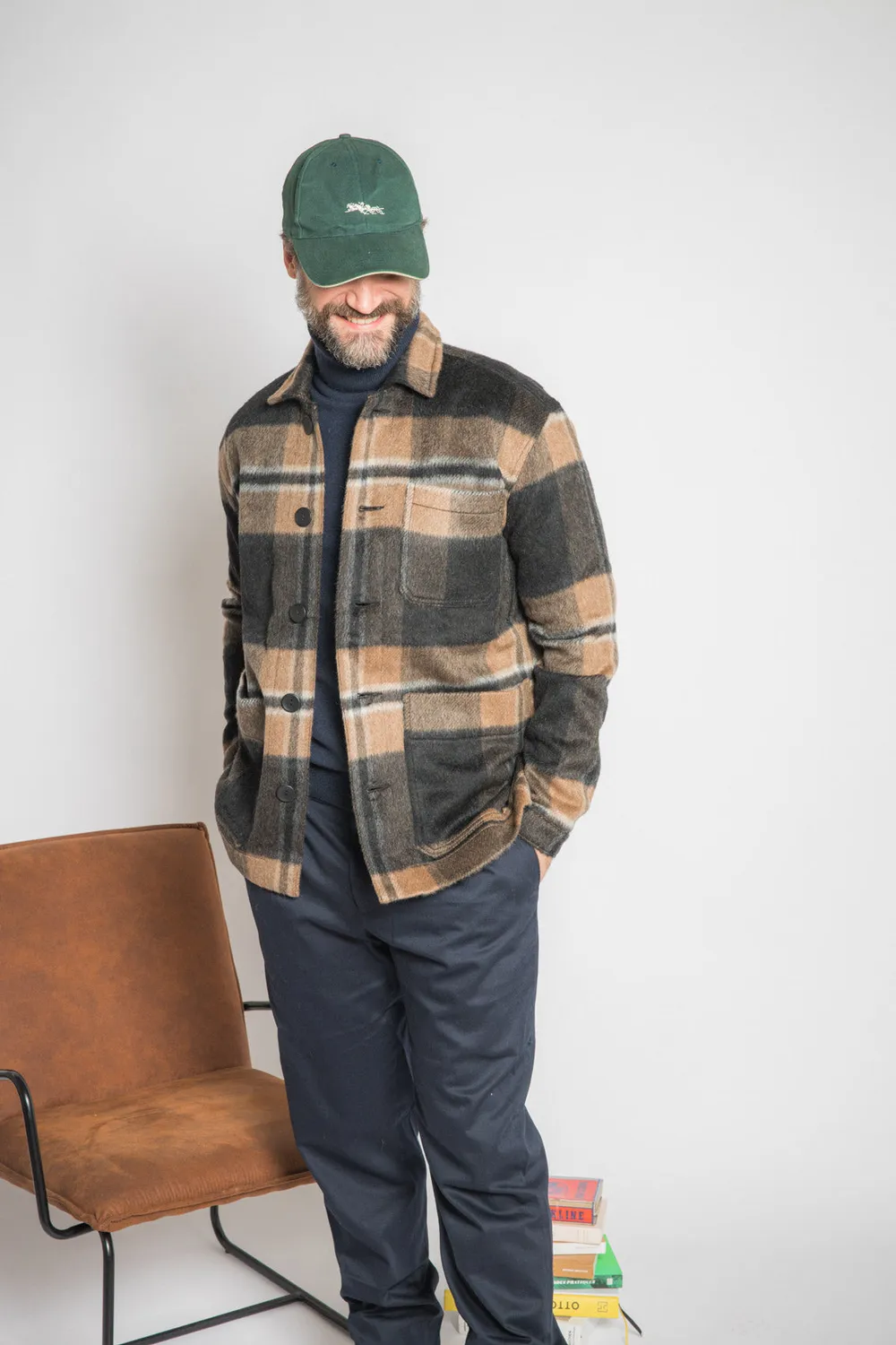 SOUBACQ Le Bleu Jumping veste de travail laine cachemire