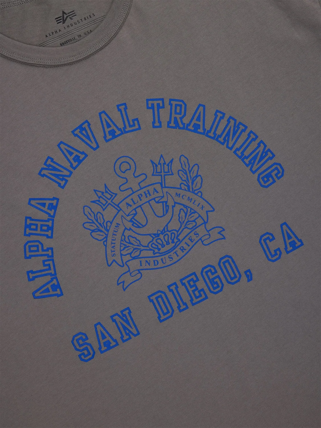 Alpha Industries Naval Base San Diego t-shirt gris coton relaxe