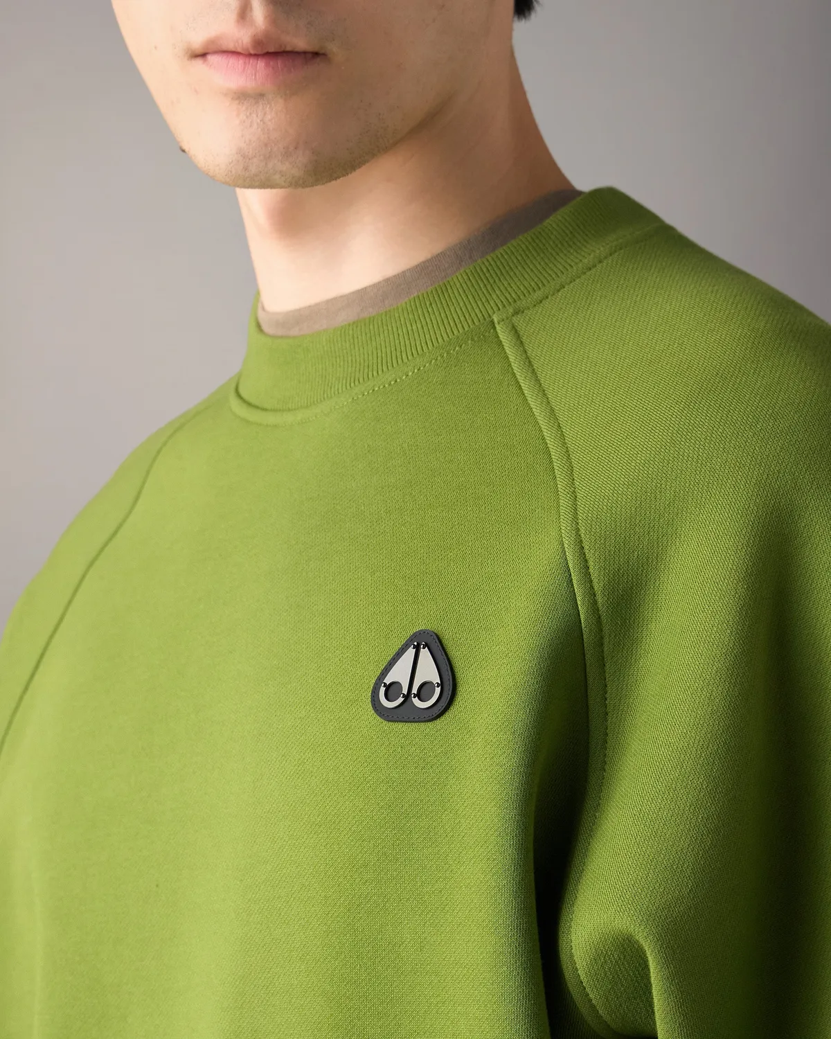 Moose Knuckles Yul sweatshirt col rond vert trèfle molleton