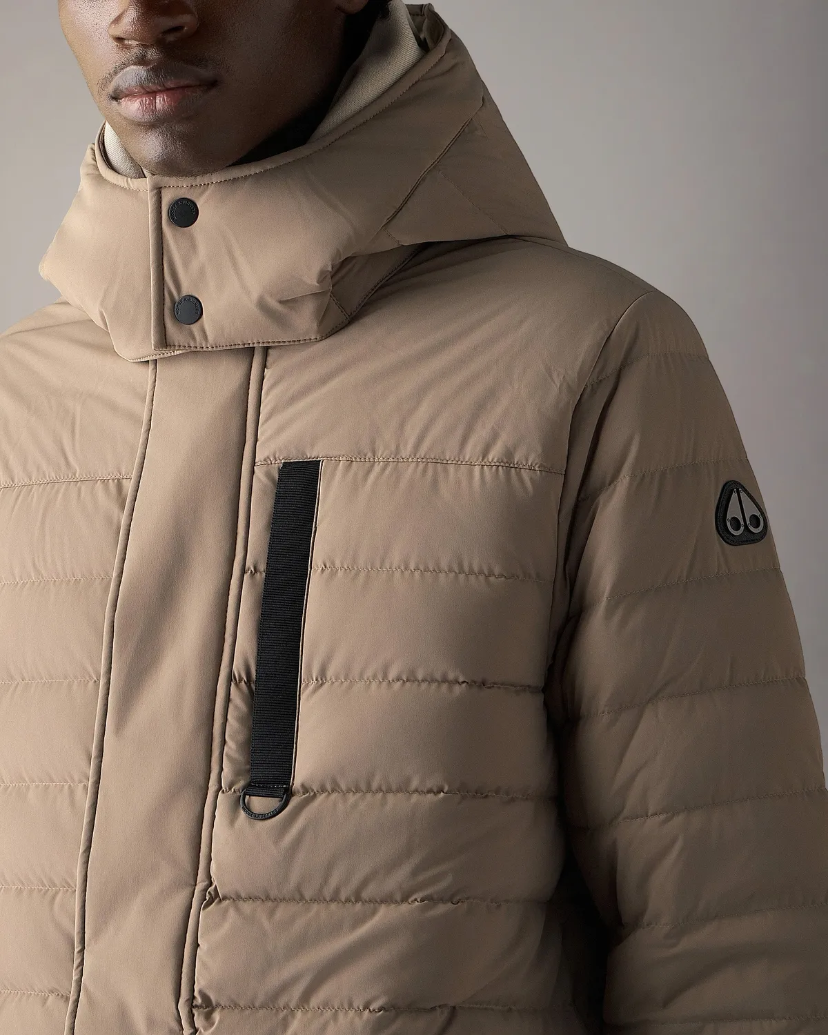 Moose Knuckles Greystone Down veste ashen duvet longue