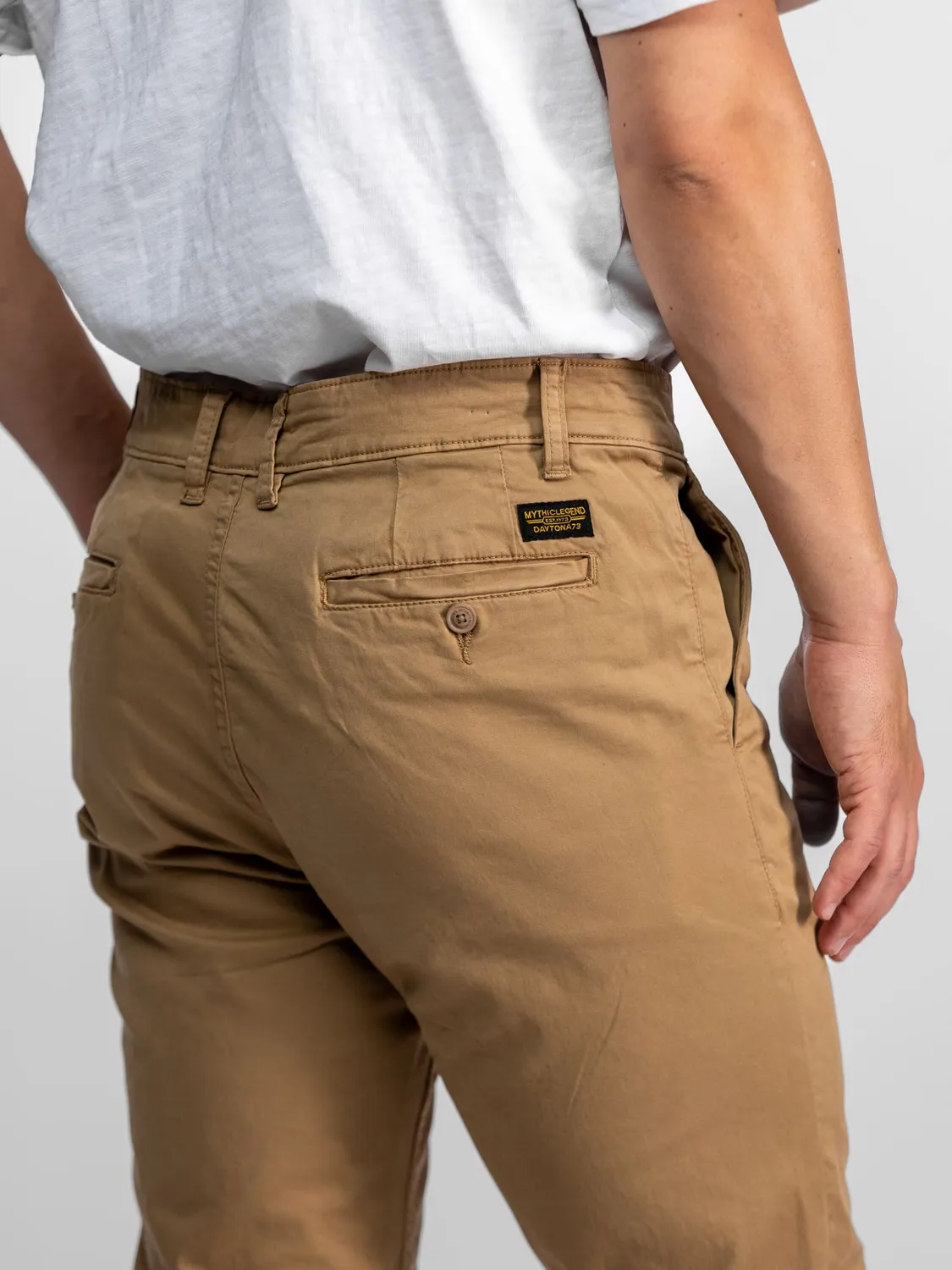 Daytona Broken pantalon chino homme noir coton doux