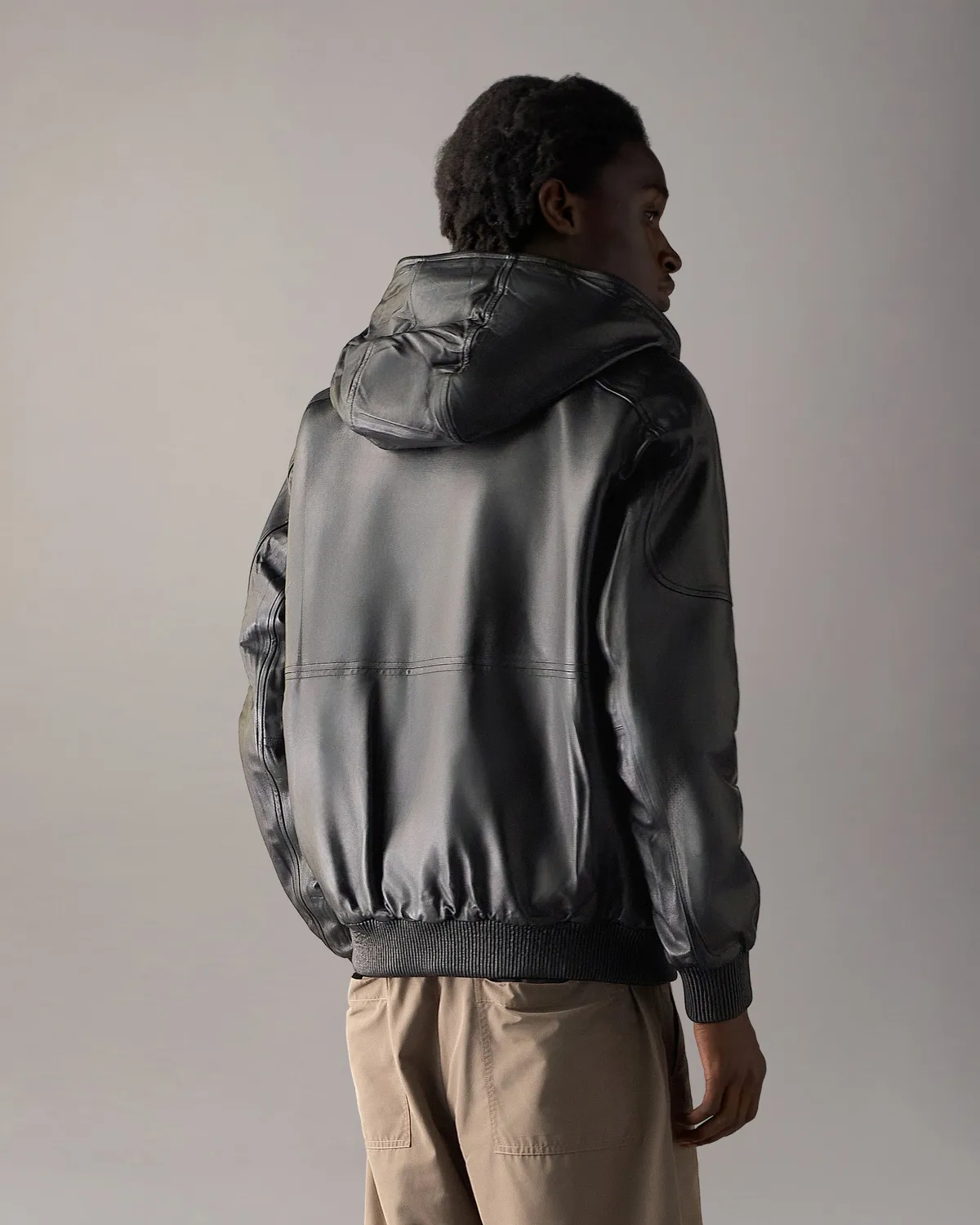 Moose Knuckles Neo Bunny blouson cuir noir