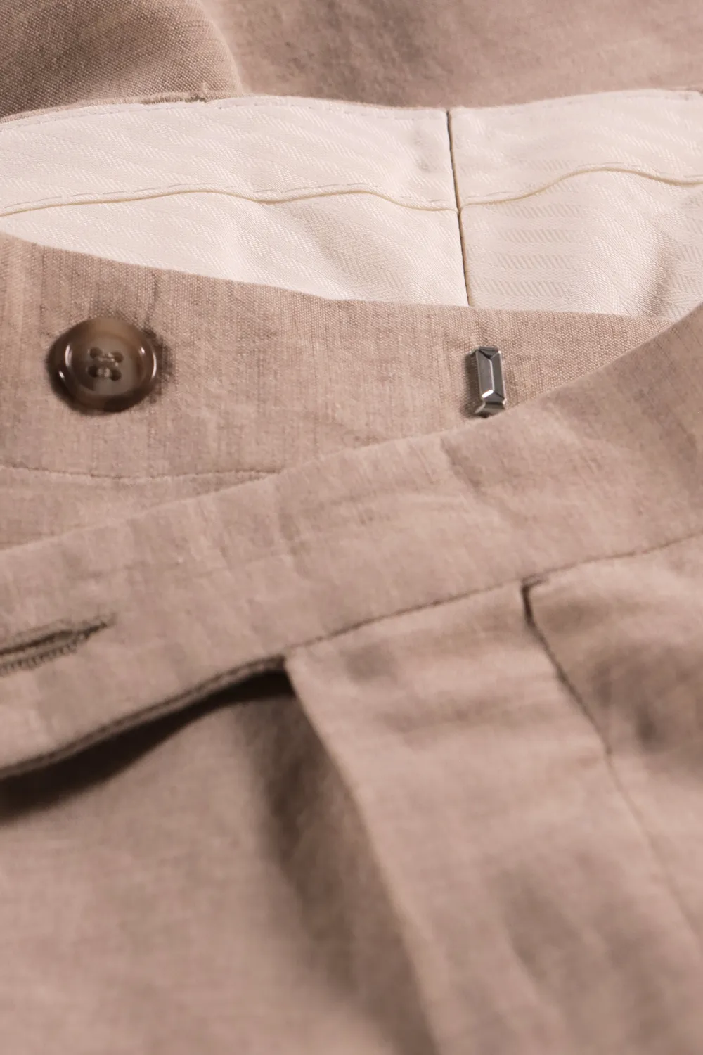 Hollington pantalon Jules ample Tencel lin écru