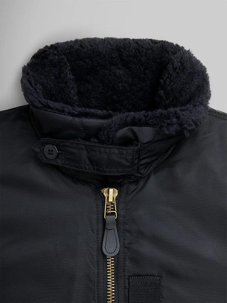 Alpha Industries B-15 Mod bomber noir col mouton
