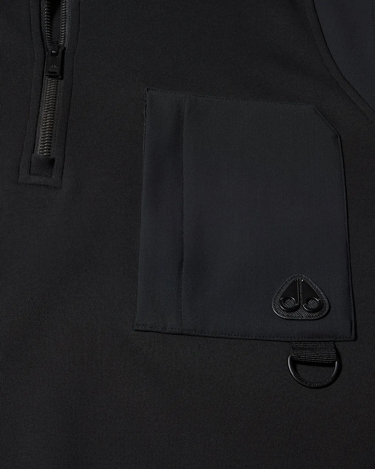 Moose Knuckles Dalon sweat col zippé noir