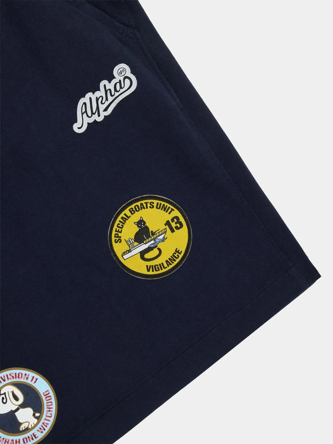 Alpha Industries Patched short jersey Replica Blue patchs