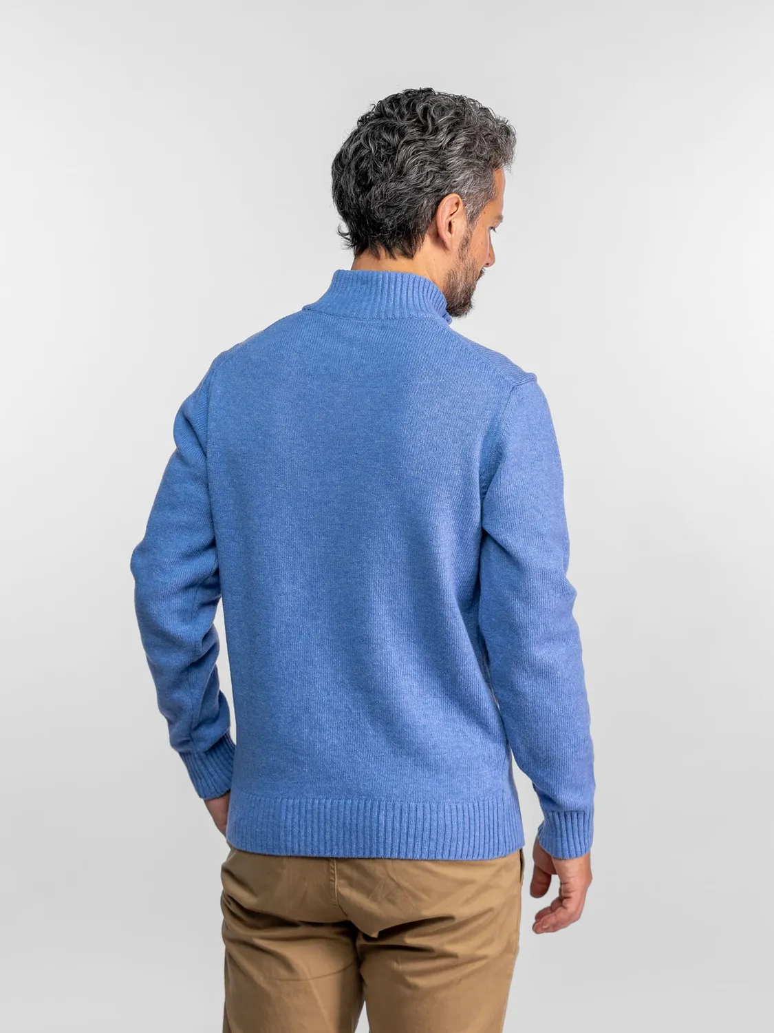 Daytona Quartermast pull homme anthracite laine col zippé