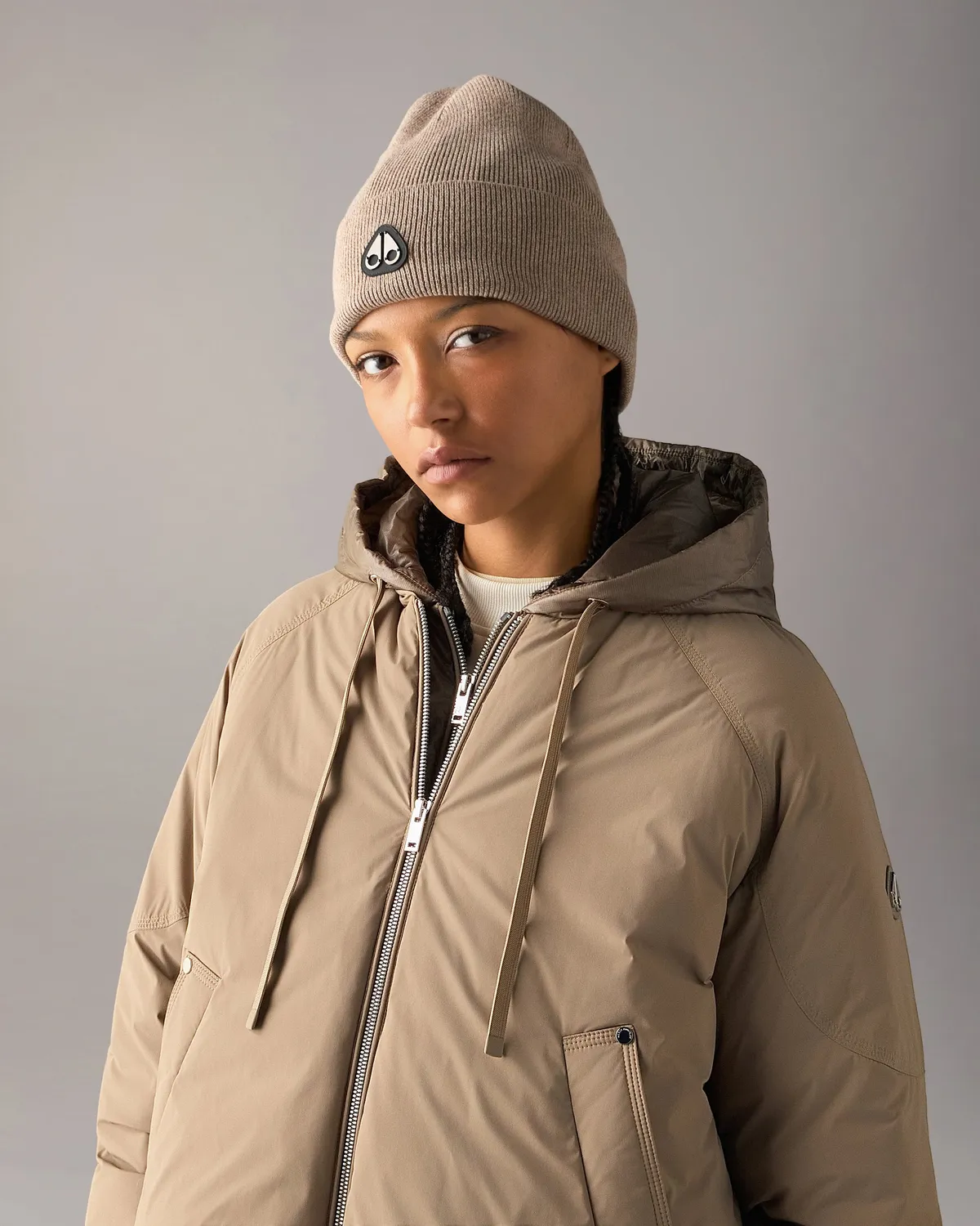 Moose Knuckles Frost bonnet gris Ashen coton