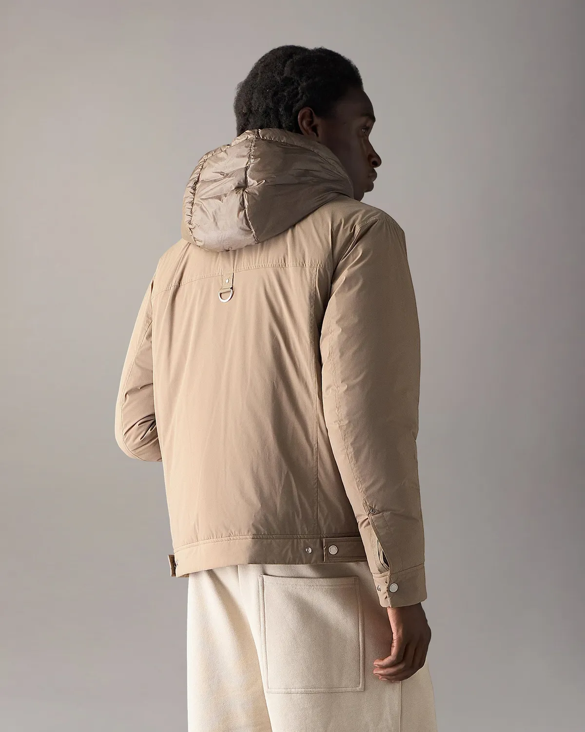 Moose Knuckles Brixton veste trucker grise duvet
