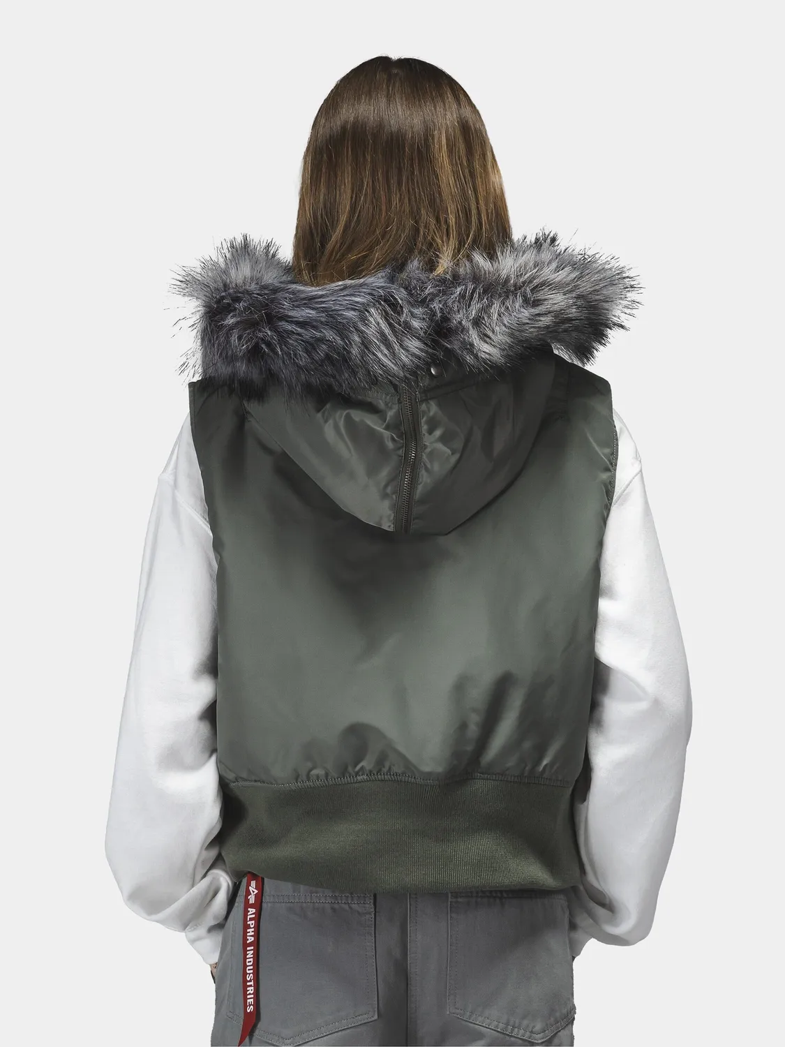 Alpha Industries N-2B gilet femme gris matelassé