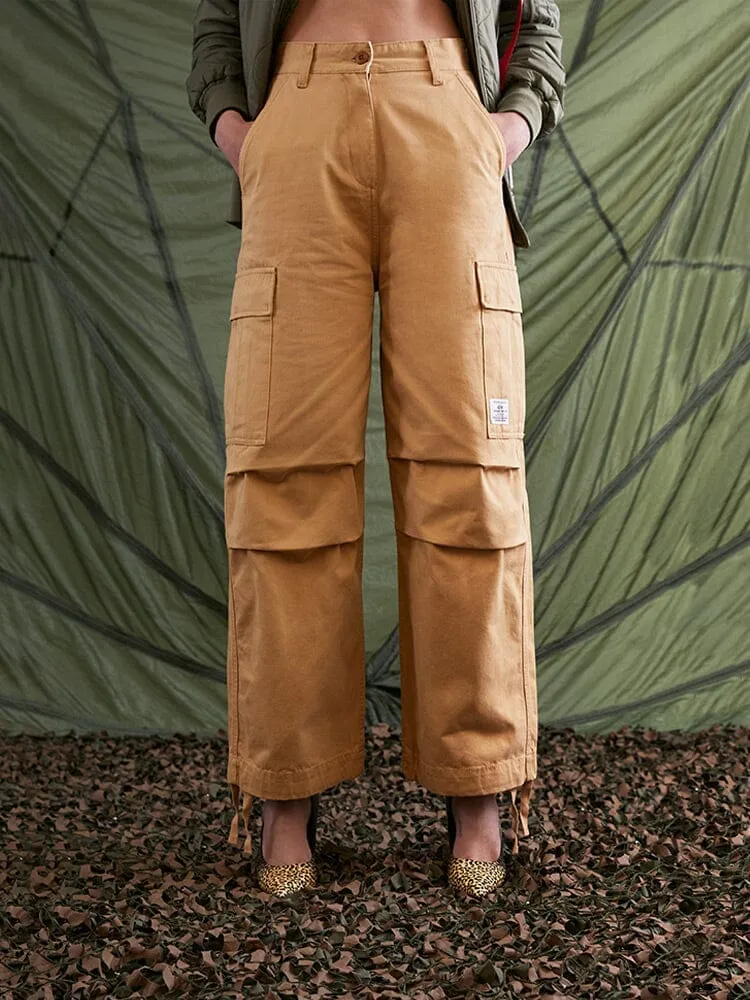 Alpha Industries M-65 pantalon cargo femme marron rigide