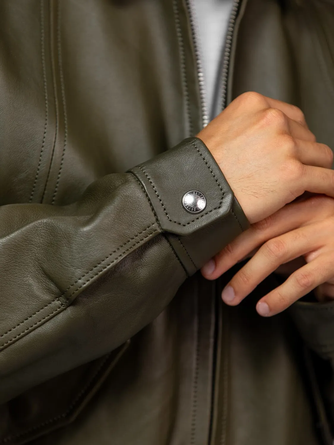 DAYTONA Dekalb blouson cuir oversize noir