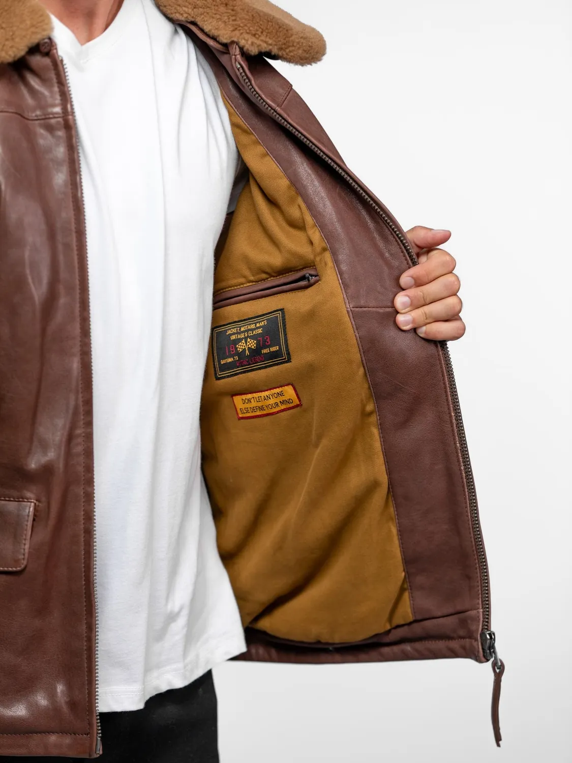 Daytona Browning veste aviateur cuir marron