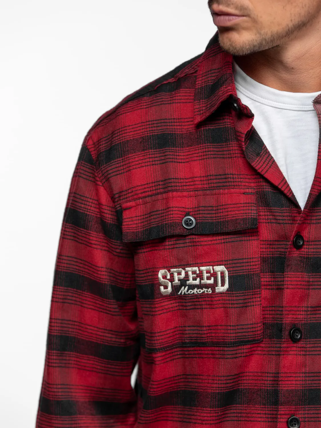 DAYTONA Ketchum chemise boxy carreaux rouge flanelle