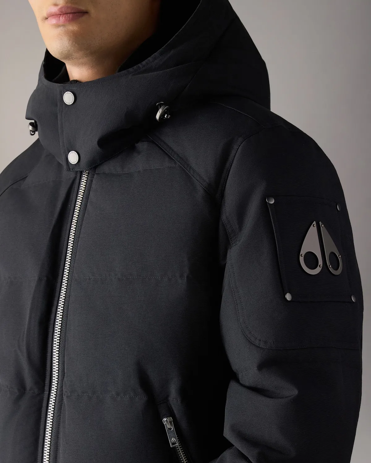 Moose Knuckles Banff bomber duvet noir très chaud