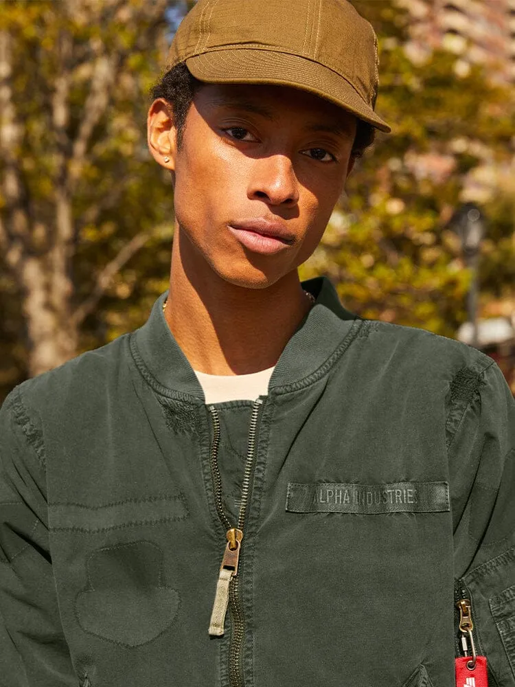 Alpha Industries L-2B Rip Repair bomber OG-107 Green coton