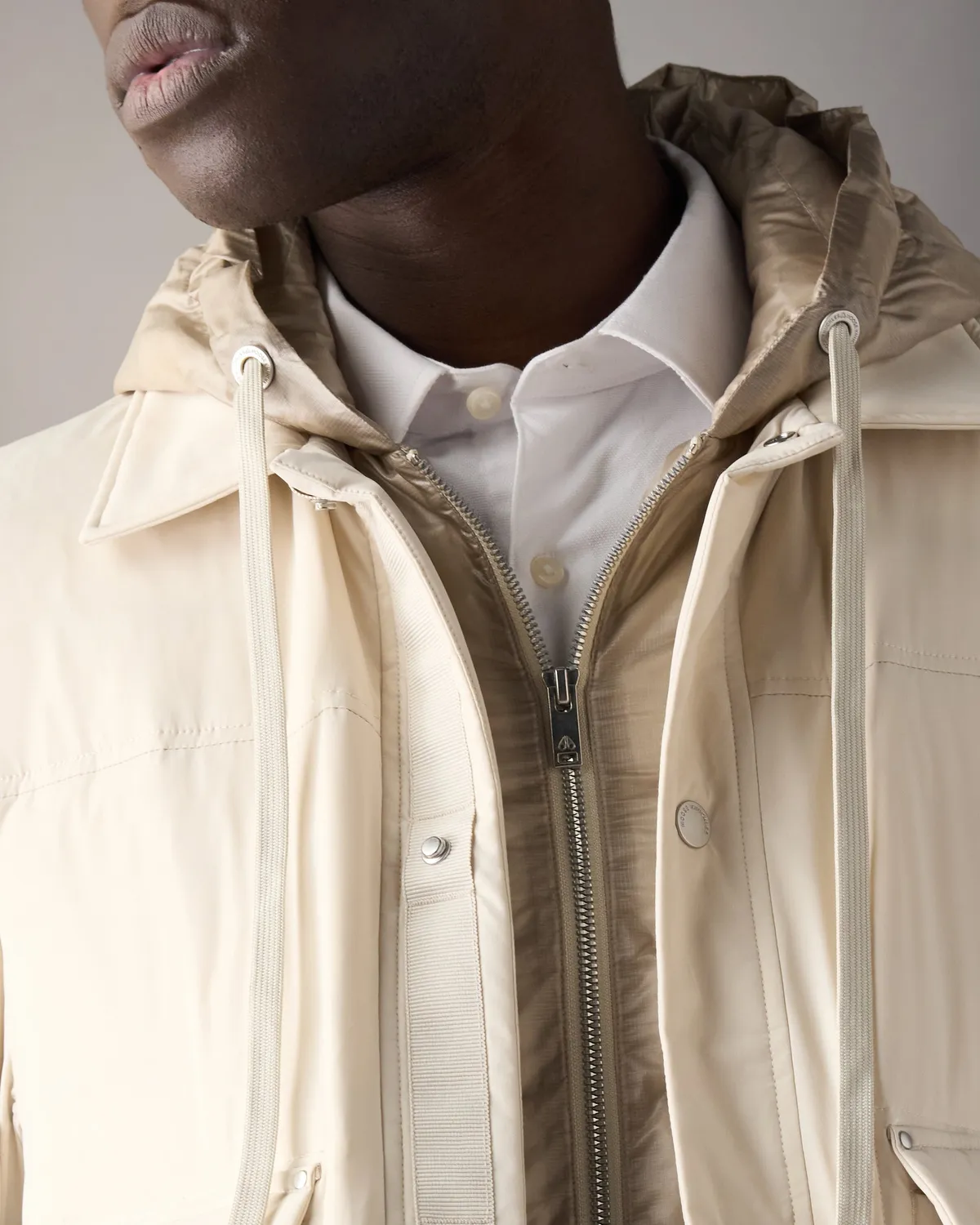 Moose Knuckles Brixton veste trucker duvet alabaster