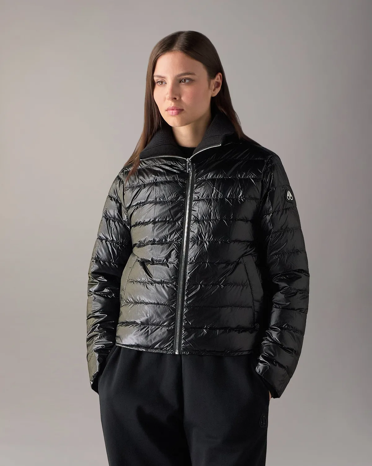 Moose Knuckles Grid 3-en-1 parka laine noire modulable