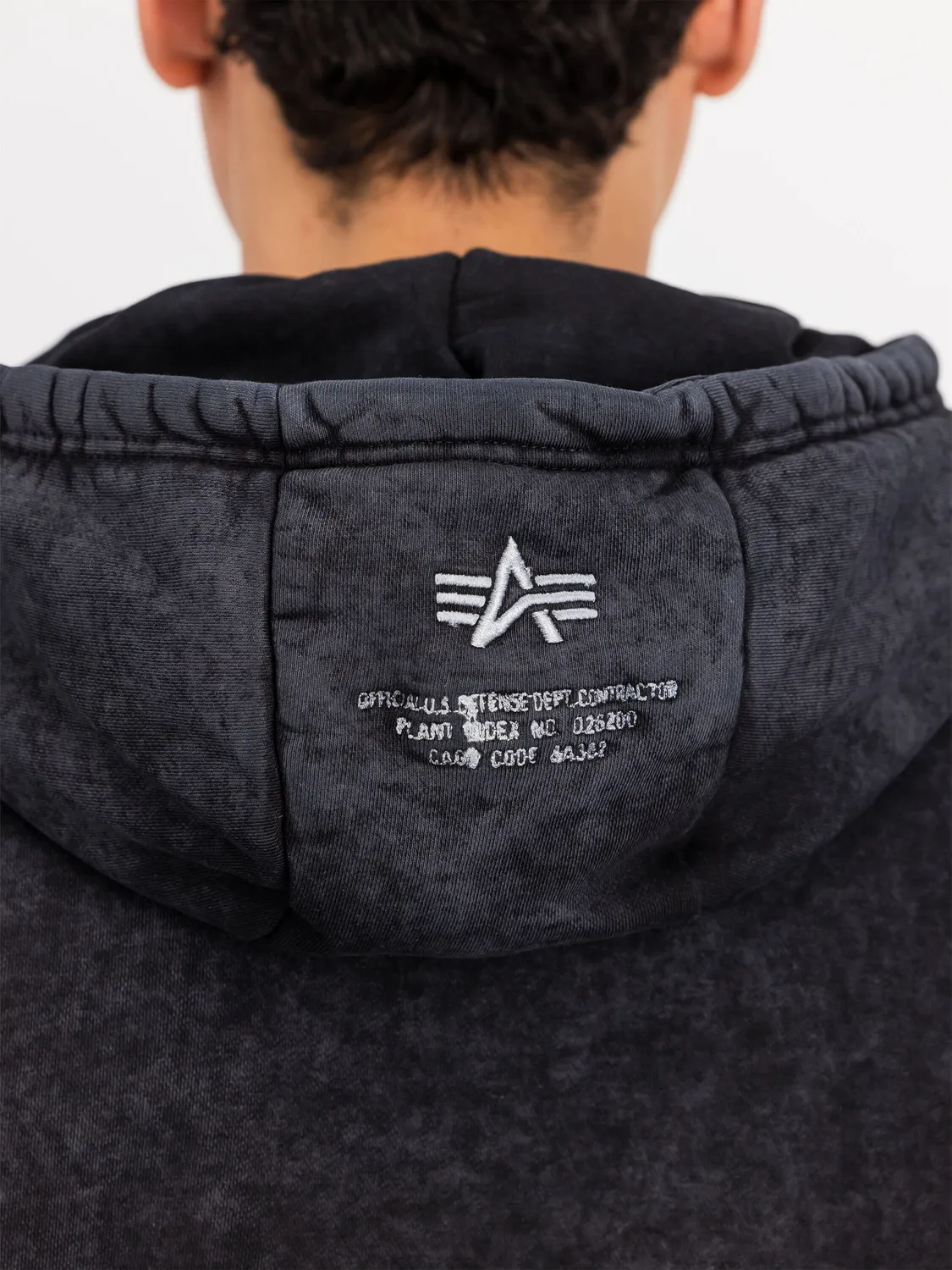 Alpha Industries Acid Logo Hoodie Sweat noir molleton