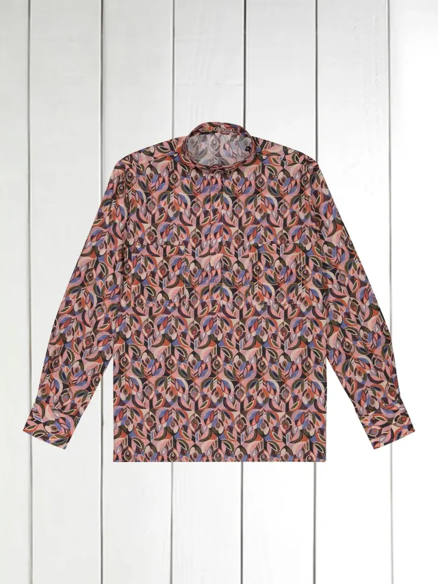 Hollington chemise coton Liberty rose col mao XXL