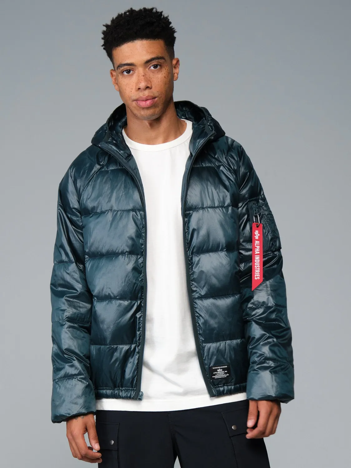 Alpha Industries Laughlin doudoune capuche Midnight Teal