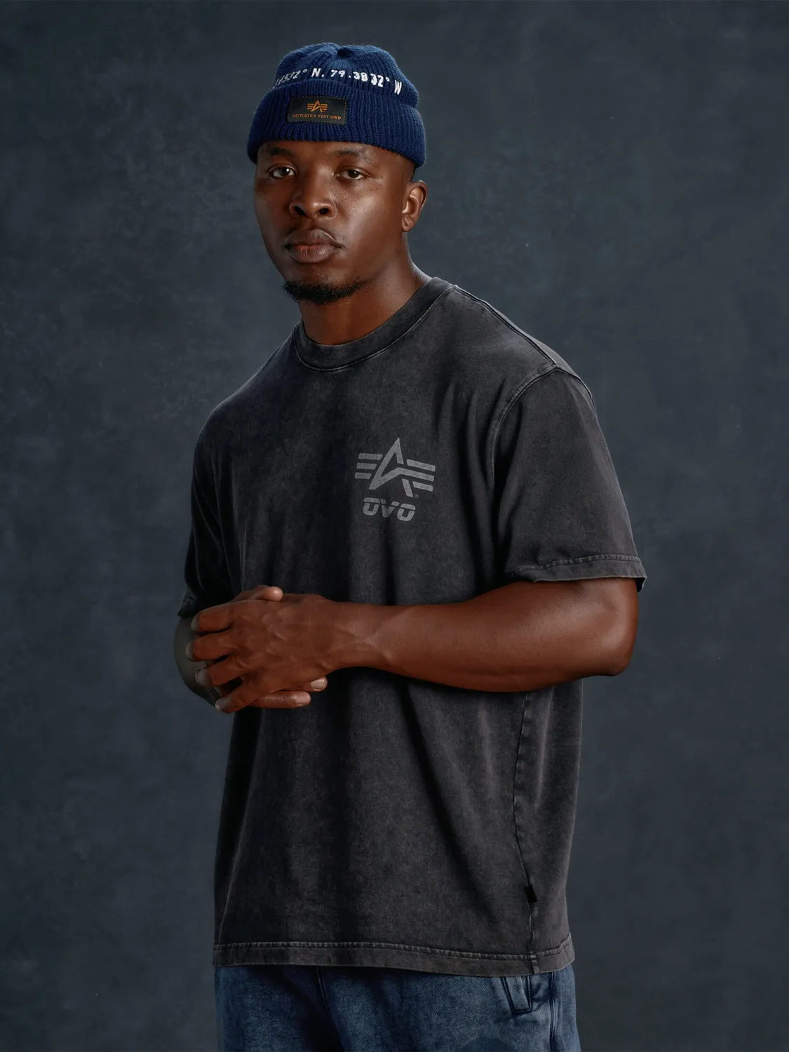 Alpha Industries OVO tee-shirt olive délavé coton ample