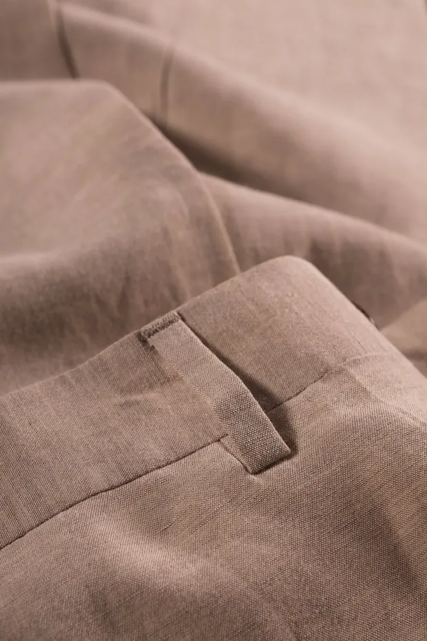 Hollington pantalon Jules large Tencel lin écru fluide