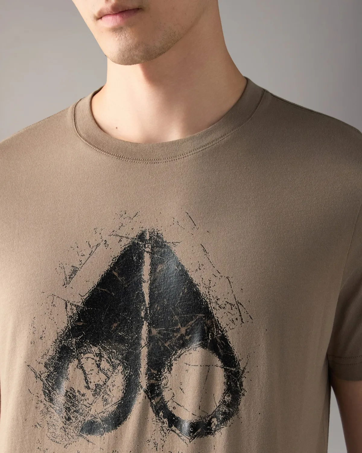 Moose Knuckles Icebreak Logo T-Shirt Ashen Coton