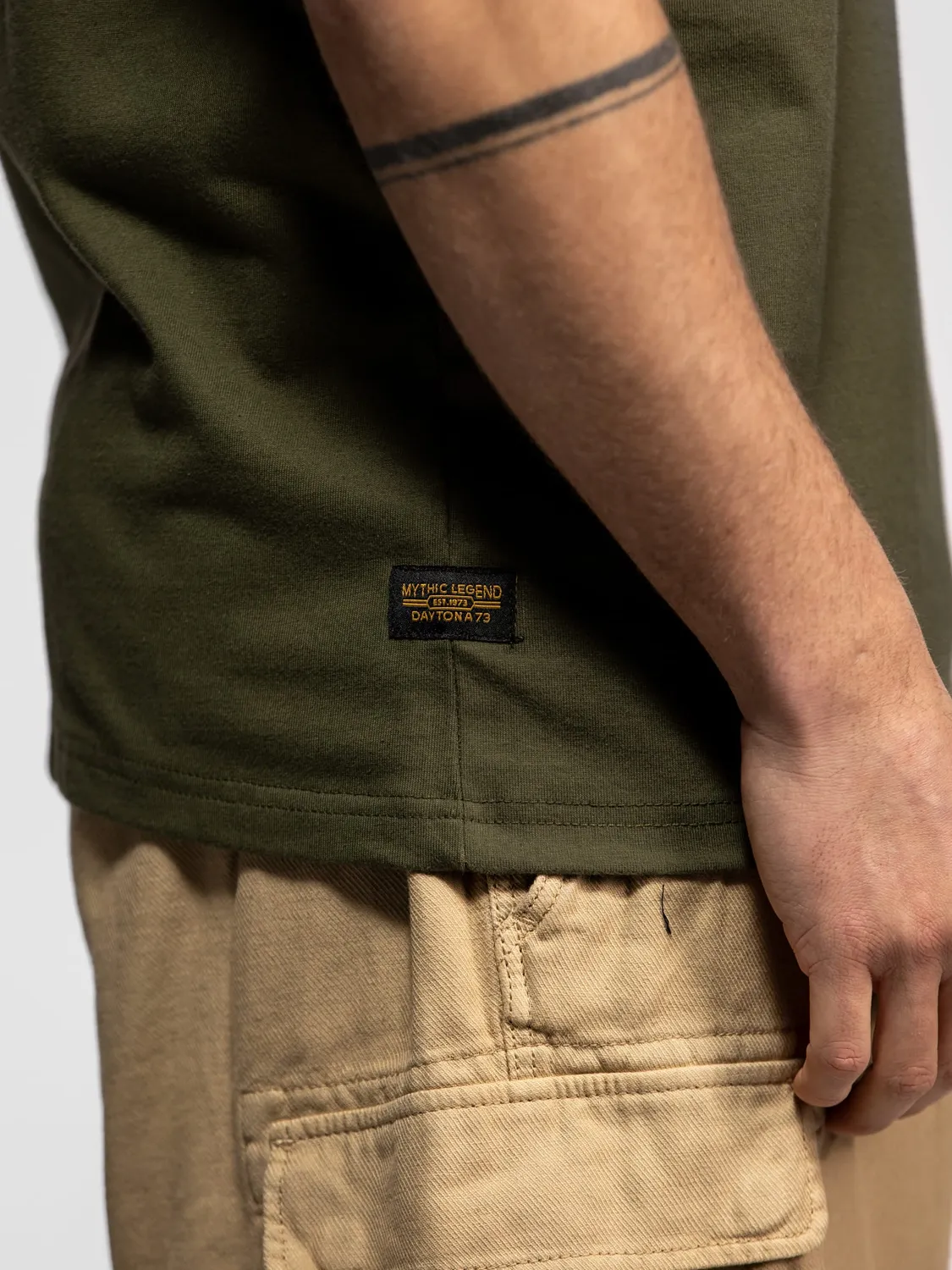 DAYTONA Sauk T-shirt militaire homme kaki coton