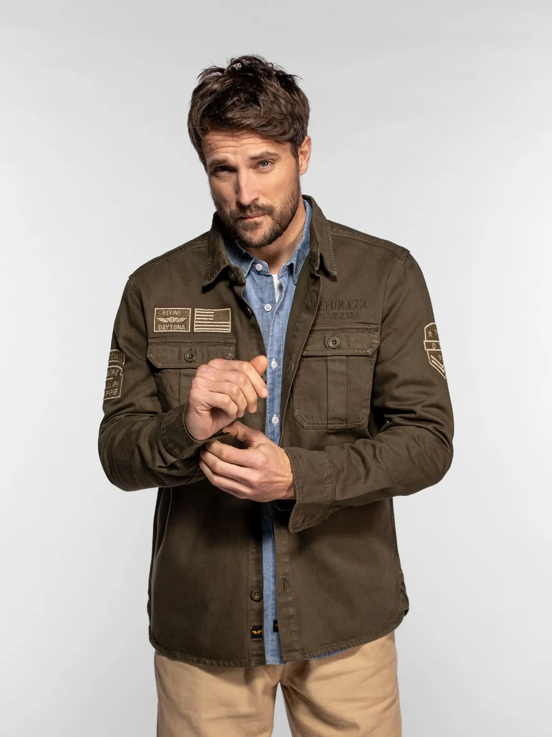DAYTONA Wayne surchemise militaire homme denim