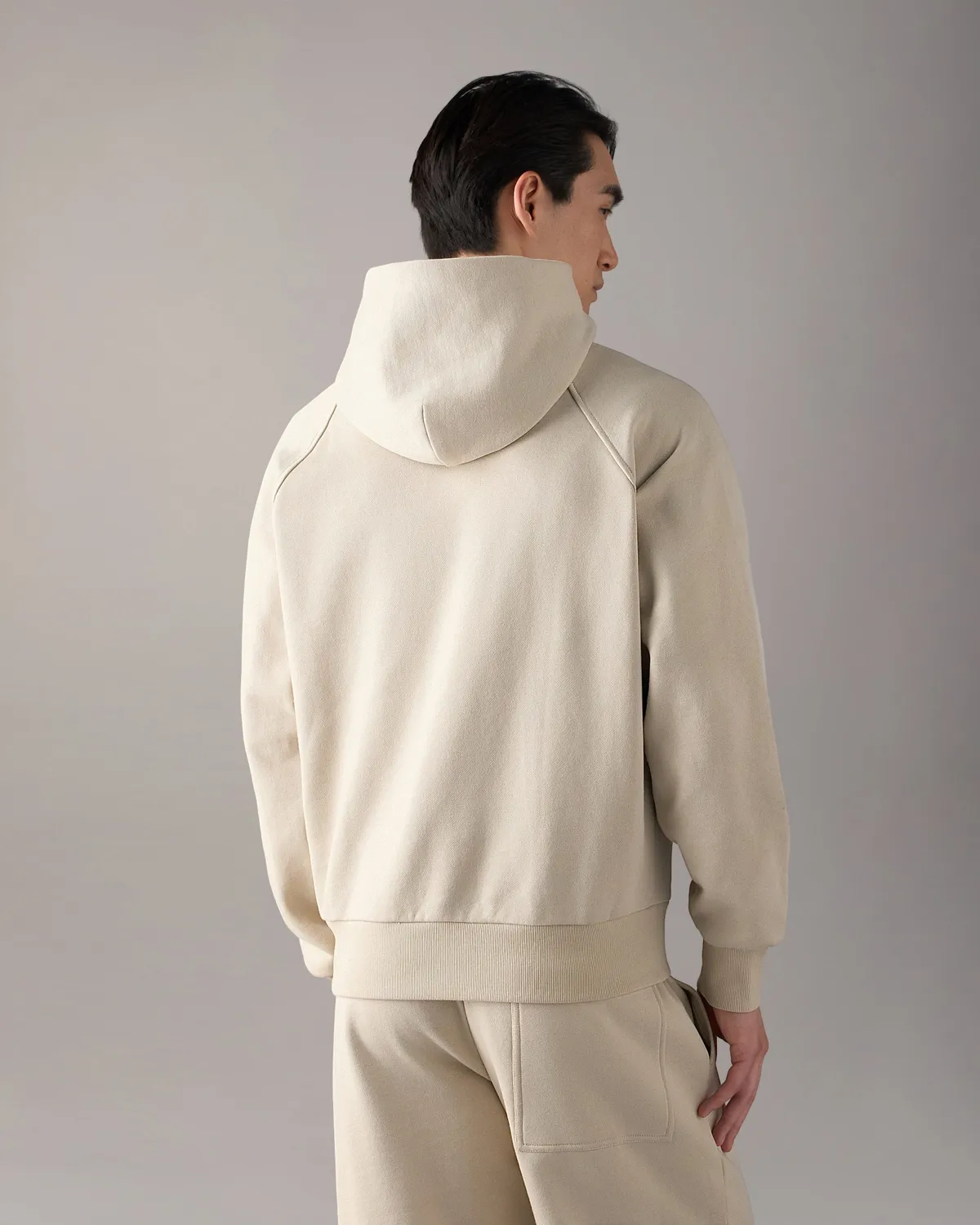 Moose Knuckles Yul sweat capuche écru molleton