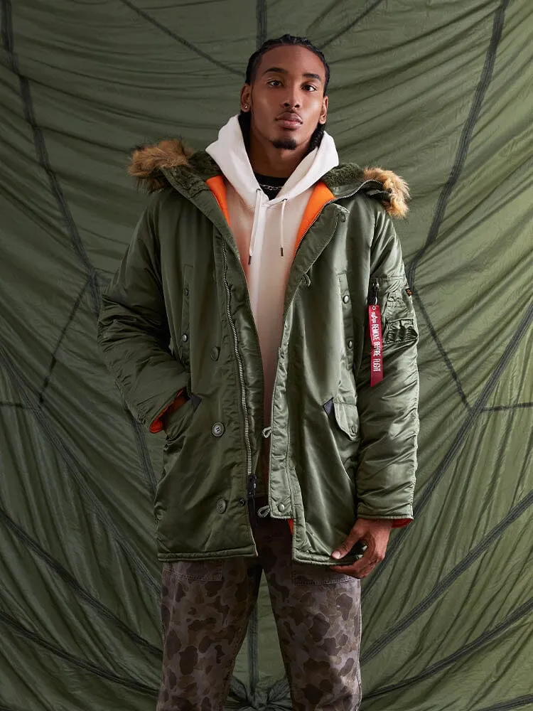 Alpha Industries N-3B Slim Parka noire grand froid