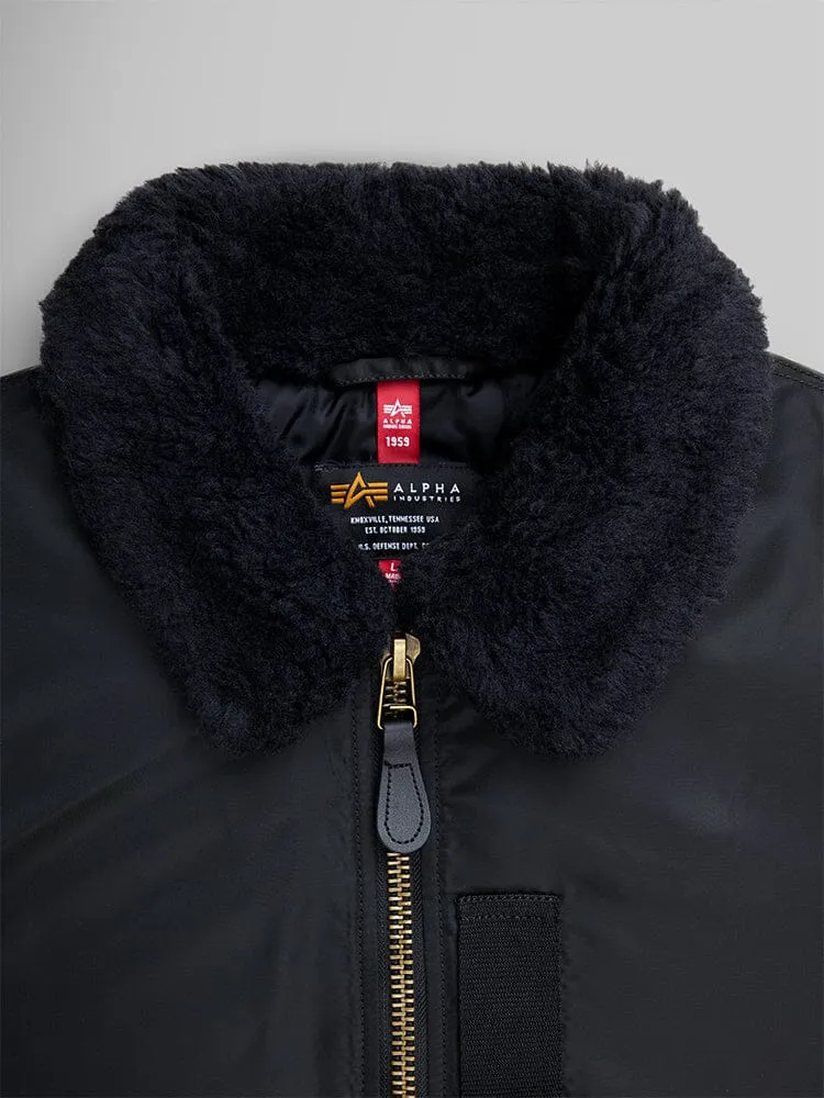 Alpha Industries B-15 Mod bomber noir col mouton