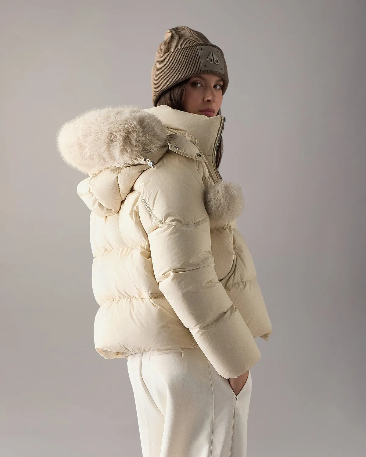 Moose Knuckles Everest doudoune capuche alabaster